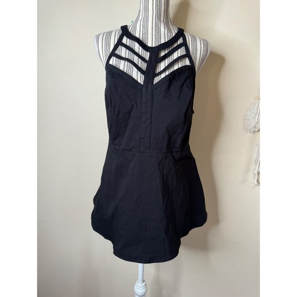 NEW TORRID Caged High Neck Sleeveless Peplum Top Black Womens Size 3X - Picture 3 of 14